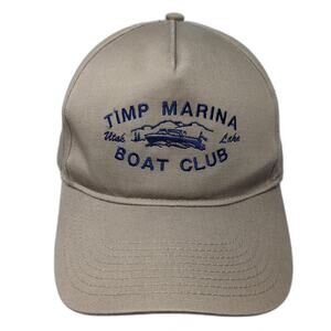 Timp Marina Boat Club Snapback 5 Panel Cap Brown One Size Adjustable Big X